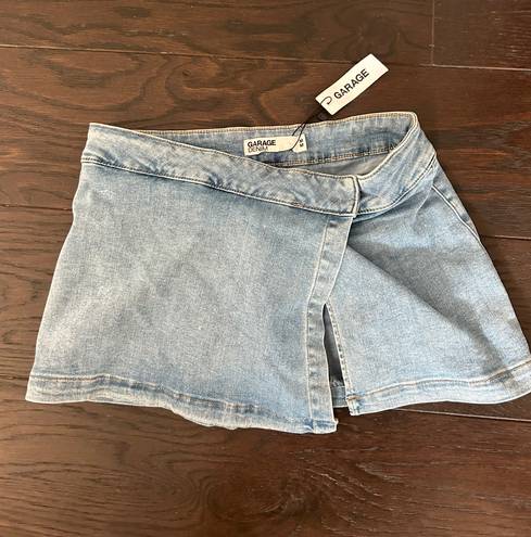 Garage Light Blue Jean Skirt