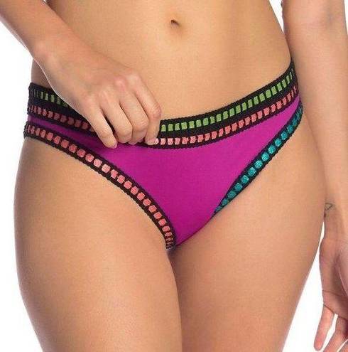 La Blanca  Magenta Crochet Cheeky Bikini Bottoms 6