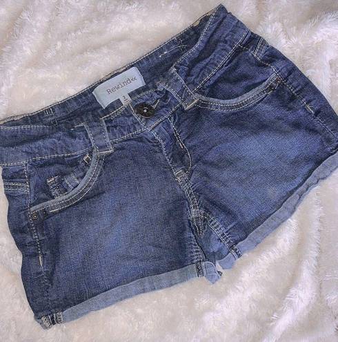 Rewind  shorts in short short blue cuffed size 0