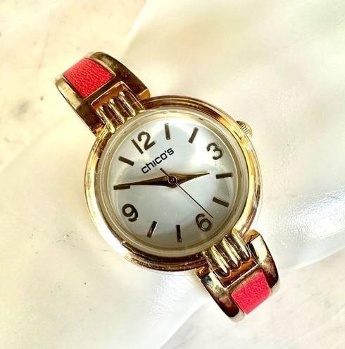 Chico's Chico’s  Zoey gold tone and red Watch