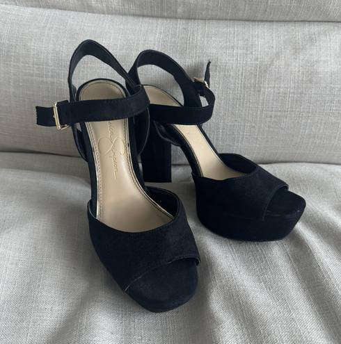 Jessica Simpson Black Wedges