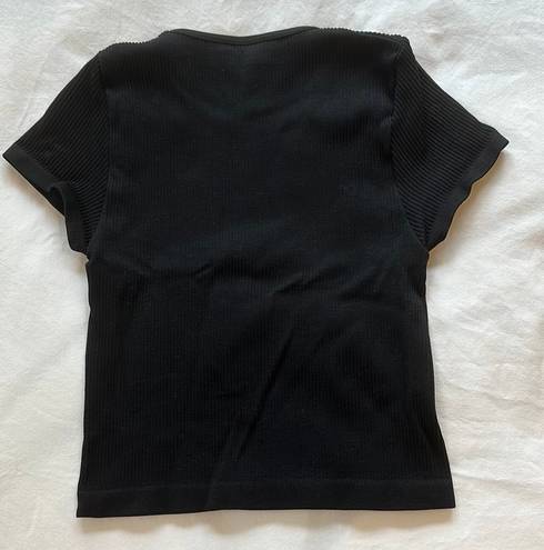Urban Outfitters Cropped Black T-Shirt