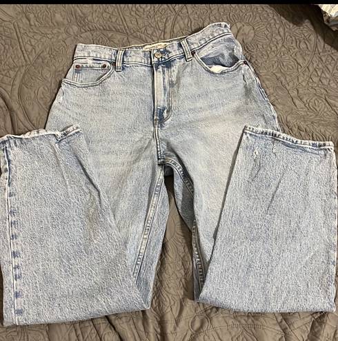 Abercrombie Curve Love 90s Straight Jean Blue Size 28