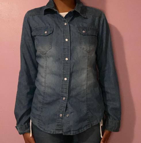 New Look Long Sleeve Denim Top