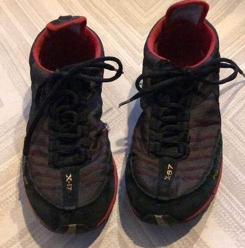 Polo  Sport Black & Red Mesh Sneakers