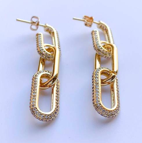 Gold Chain Drop Earrings