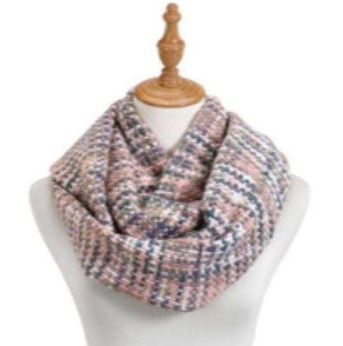 infinity Demdaco  pink woven threads scarf EUC