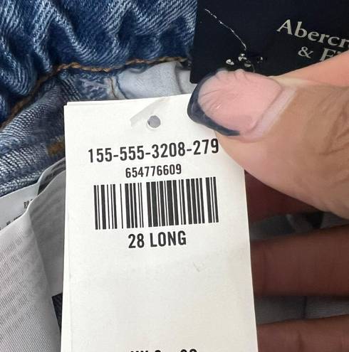 Abercrombie & Fitch Curve Love Medium Destroy High Rise 90s Relaxed Jeans