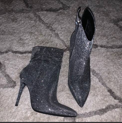 Jessica Simpson lerona sparkle booties in pewter