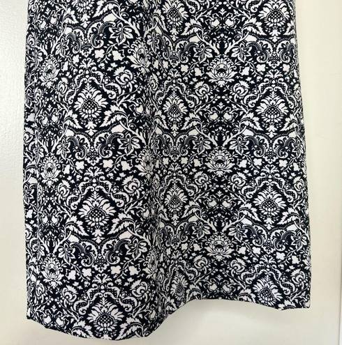 Philosophy  Sz S Womens Black White Damask Print Sheath Dress Cocktail Career