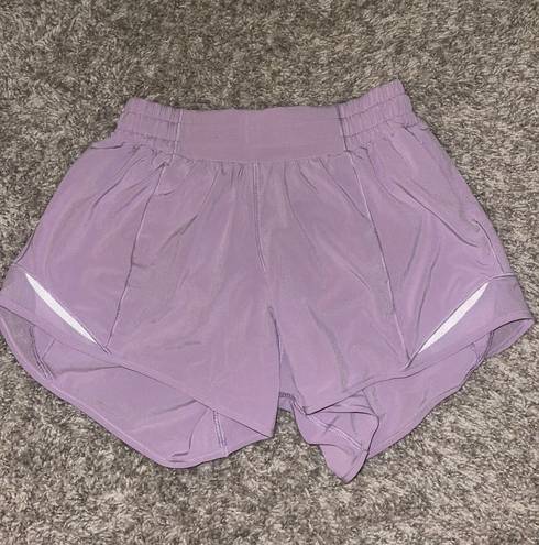 Lululemon Lilac Purple Hotty Hot Shorts