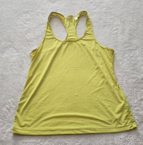 Zella Yellow Mesh Racerback Tank