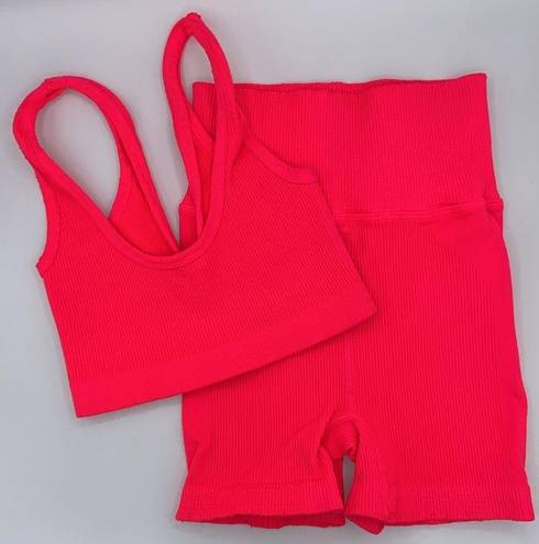 Free People NEW Set!  Movement XS/S Happiness Runs Scoop Neck Sports Bra Shorts