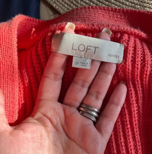 Loft Light Pink / Peach Sweater Cartigan