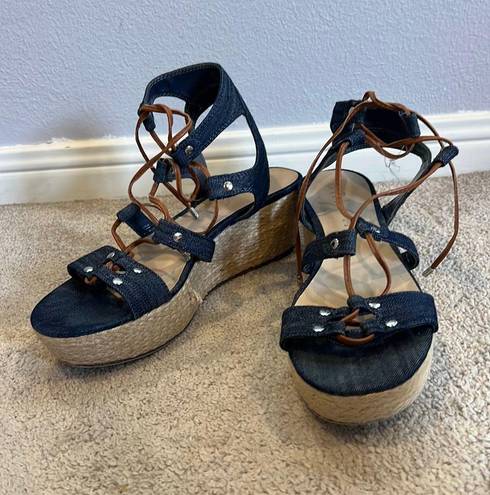 Unisa Denim Wedges