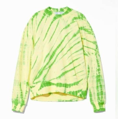 Proenza Schouler  White Label Women’s Green/Yellow Tie/Dyed Long Sleeve Crewneck