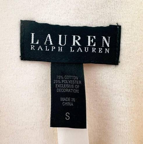 Lauren Ralph Lauren Cream Vanilla Luxury Embrodiered Crest Pocket NWT Robe Small