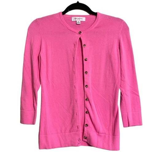 Isaac Mizrahi  for Target Womens Pink Button Up 100% Cotton Cardigan Size XS