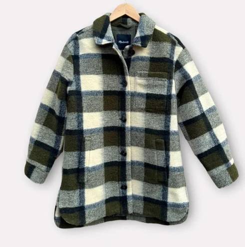 Madewell  Belrose Plaid Wool Blend Shirt Jacket