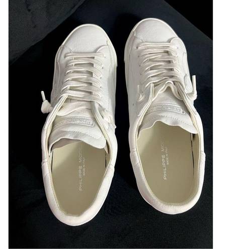 Blanc Philippe Model Paris White Leather PRSX Basic  Low Sneakers Size 41 US 11