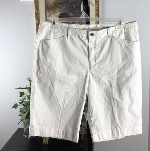 Krass&co Jones &  Womens Size 14 White Chino Cropped Trousers Slacks Dress Mid Rise