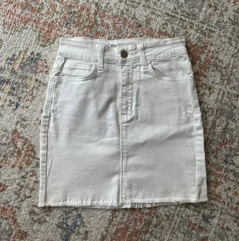 Lulus White Denim Skirt