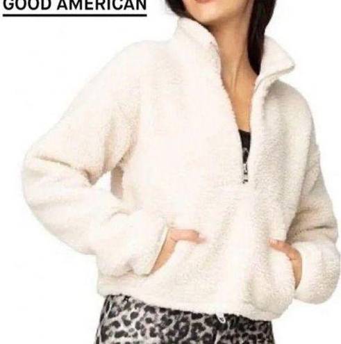 Good American Plus Size  Sherpa Pullover