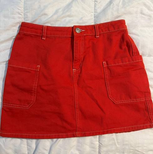 Red Mini Skirt Size M