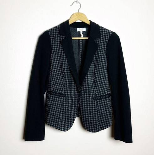 Houndstooth Black Laundry Shelli Segal  Stretch Blazer Size 8 EUC