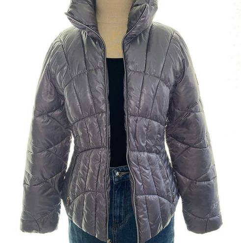 Guess Quilted Metallic Puffer Coat