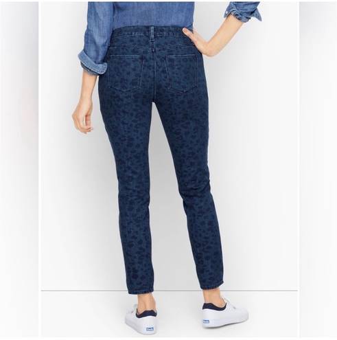 Talbots Blue Leopard Slim Ankle Jeans