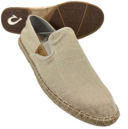 Olukai  Kaula Pa’a Kapa Slip-on Linen Espadrille Loafers NWOT Women’s Size 10