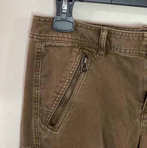 Polo  Ralph Lauren burnished brown slim cargo zippered pants size 8