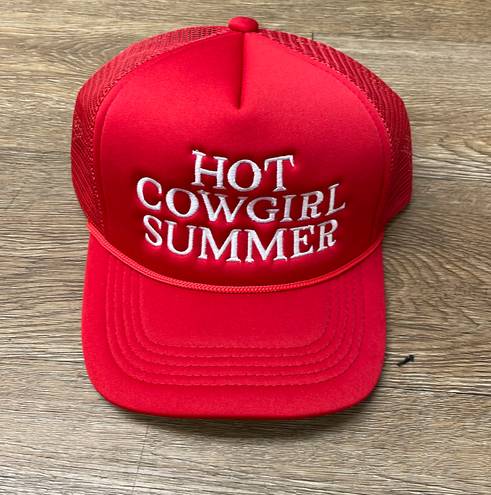 Hot Cowgirl Summer Trucker Hat Red