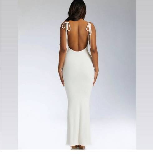 Naked Wardrobe Cream Maxi dress