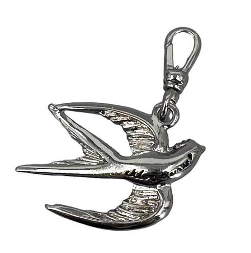 Chloe + Isabel  Sparrow Charm Rhinestone Bird Dove Pendant Silver Tone