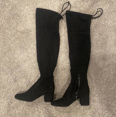 Unisa Black Over Knee Boots