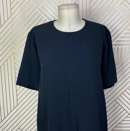 Everlane  The Japanese GoWeave Zip Short Sleeve Tee Dress in Black Size US 0