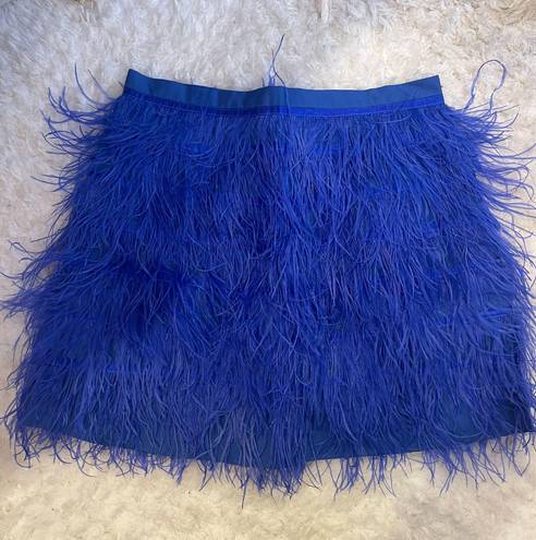 Queen Of Sparkles Feather Skirt Blue Size M