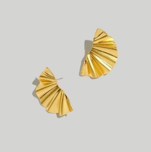 Madewell NWT  Wavy Statement Earrings Vintage Gold