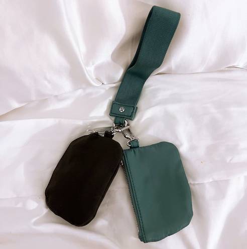 Lululemon Dual Pouch Wristlet Green