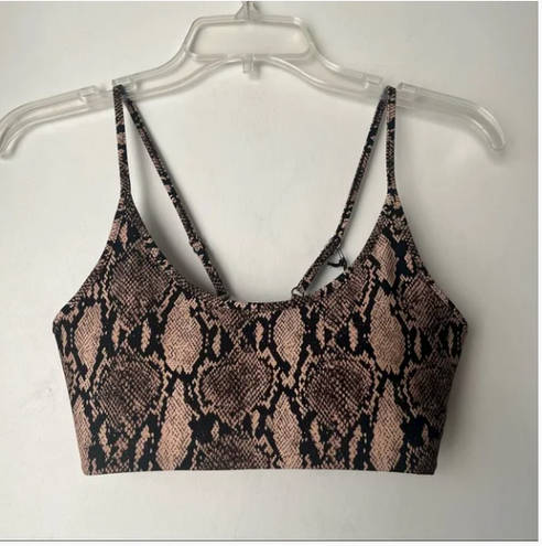 A.L.C. Bandier Scoop Neck Python Snakeskin Sports Bra XS NWT