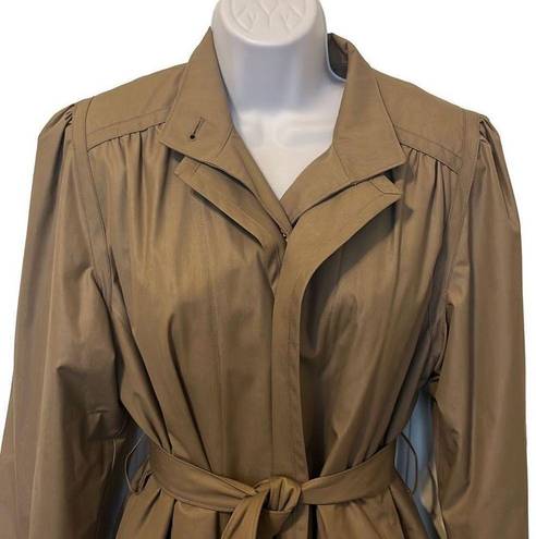 London Fog 𝅺 Vintage 60's Tan Button Up Removable Liner Trench Coat Sz 8