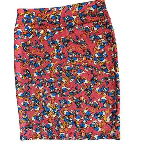 LuLaRoe  Disney Donald Duck Print Cassie Pencil Skirt Womens Size 2XL​