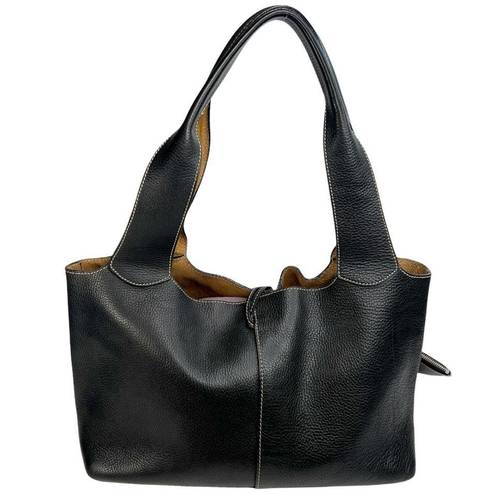 Xxi Laurent Effel St Barth by  Secolo Black Leather Tote Bag & Wristlet