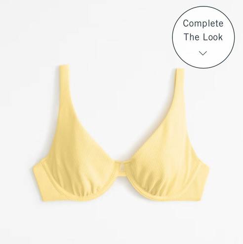 Abercrombie & Fitch High Apex Underwire Bikini Top Yellow