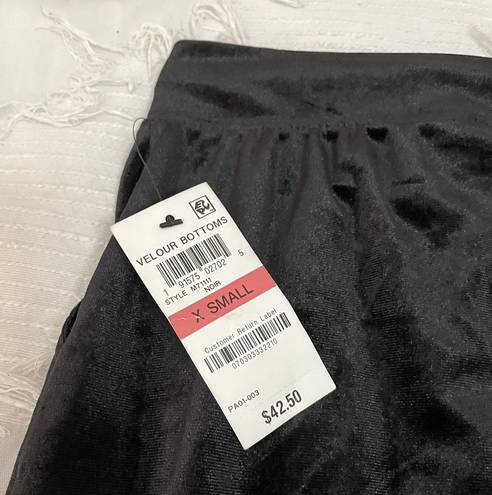 Material Girl NWT  Black Lace Up Velour Pants Size XS