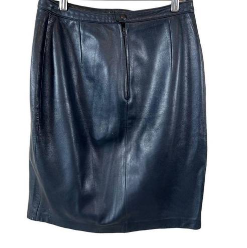 Roots  Butter Soft Black Leather Skirt