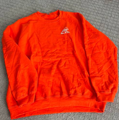 Krass&co Nica &  Orange Printed Text Crewneck