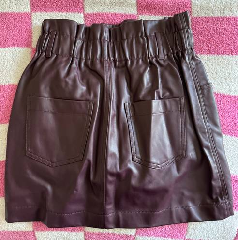 ZARA Faux Leather Miniskirt